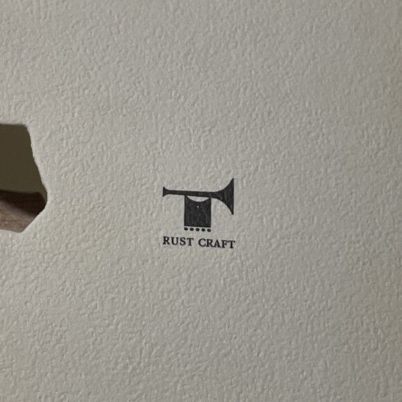 Vtg Rust Craft Easter Greeting Card Brother Mica Glitter Die Cut 1950s - Picture 8 of 10